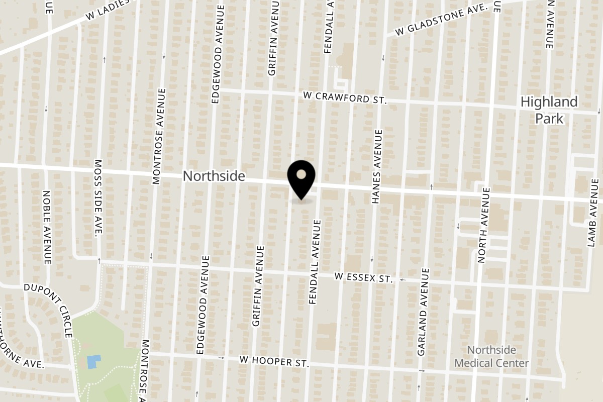 Map showing the location of DaVinci Pizza on 301 W Brookland Park Blvd in Richmond